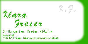 klara freier business card